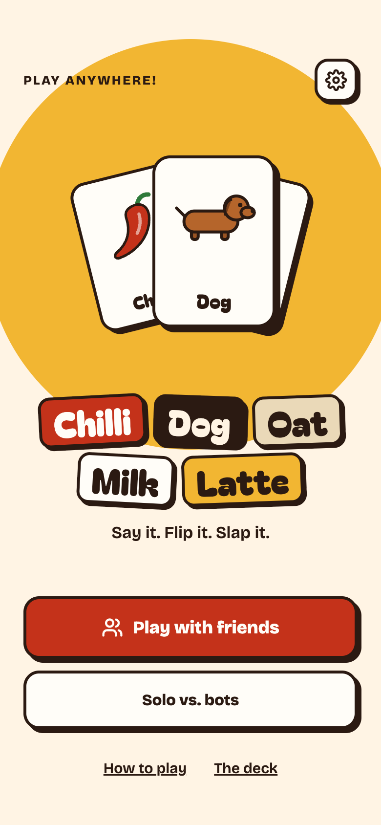 Chilli Dog Oat Milk Latte home screen